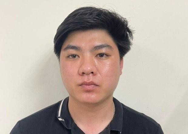 Bị can Phạm Duy Quyền tại cơ quan công an. 