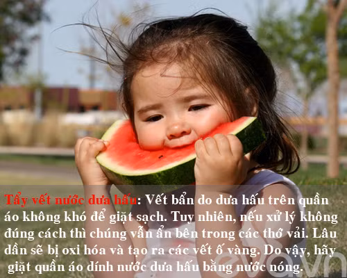 Cách tẩy các vết bẩn cứng đầu trên quần áo 