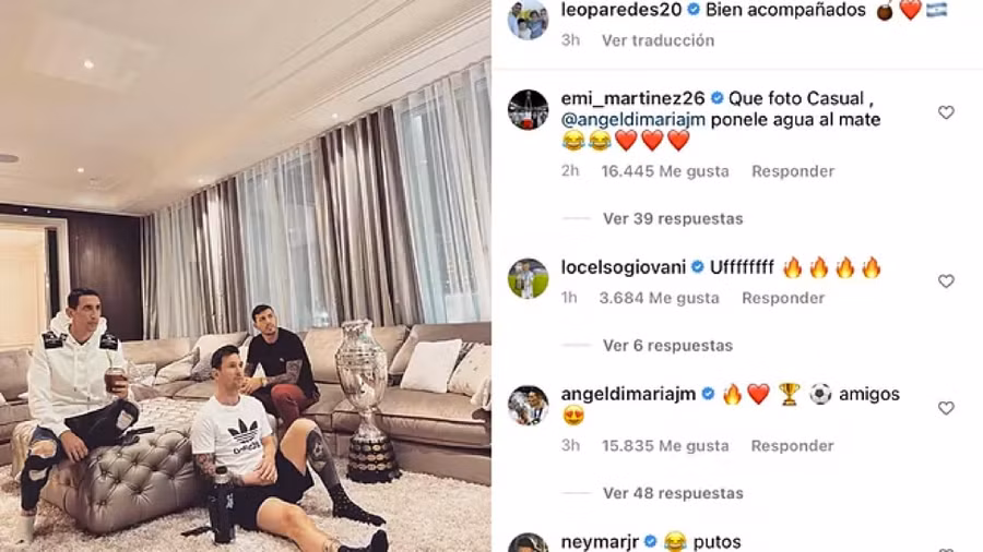 Bức ảnh khiến Neymar "bức xúc" và nhận được nhiều lời bình luận.