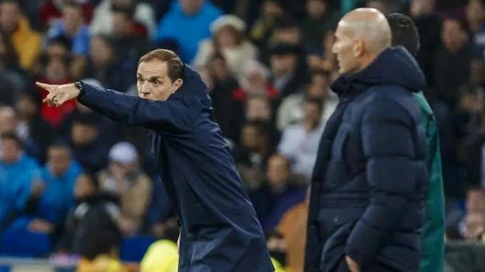 Zidane đang "lép vế" hơn so với đồng nghiệp Tuchel.