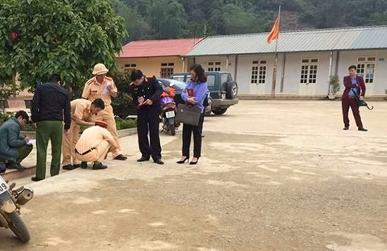 Hiện trường vụ tai nạn. Ảnh:ifonet