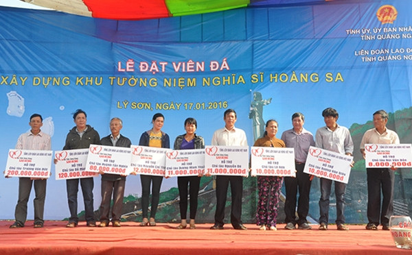 Quỹ XHTT Tấm lòng vàng, Chương trình nghĩa tình Hoàng Sa – Trường Sa tặng quà các thân nhân “nghĩa sĩ” Hoàng Sa và ngư dân khó khăn.