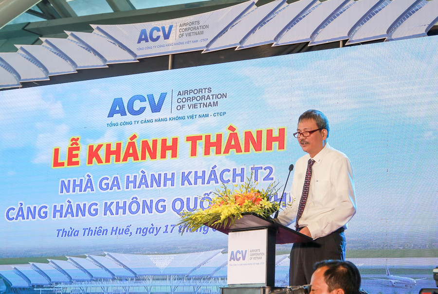 Ông Lại Xuân Thanh – Chủ tịch HĐQT ACV phát biểu tại lễ khánh thành.