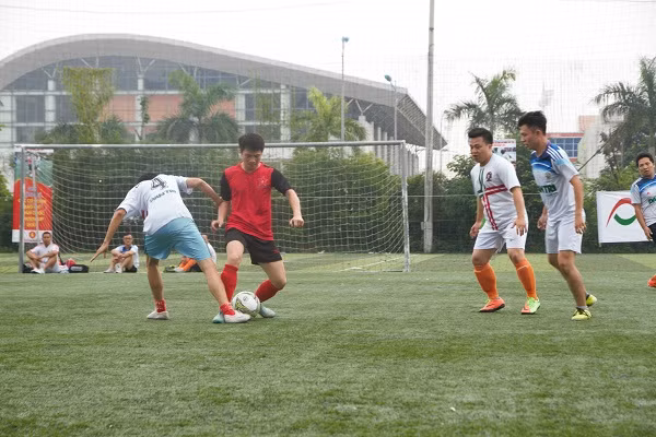 Trận đấu đầu tiên của Vòng loại Press Cup 2017 khu vực Hà Nội giữa đội tuyển báo Quân đội Nhân dân và Dân trí