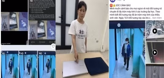 Trần Thị Hiền và những hình ảnh, thông tin về hành vi trộm cắp bị 'tố' trên mạng xã hội.