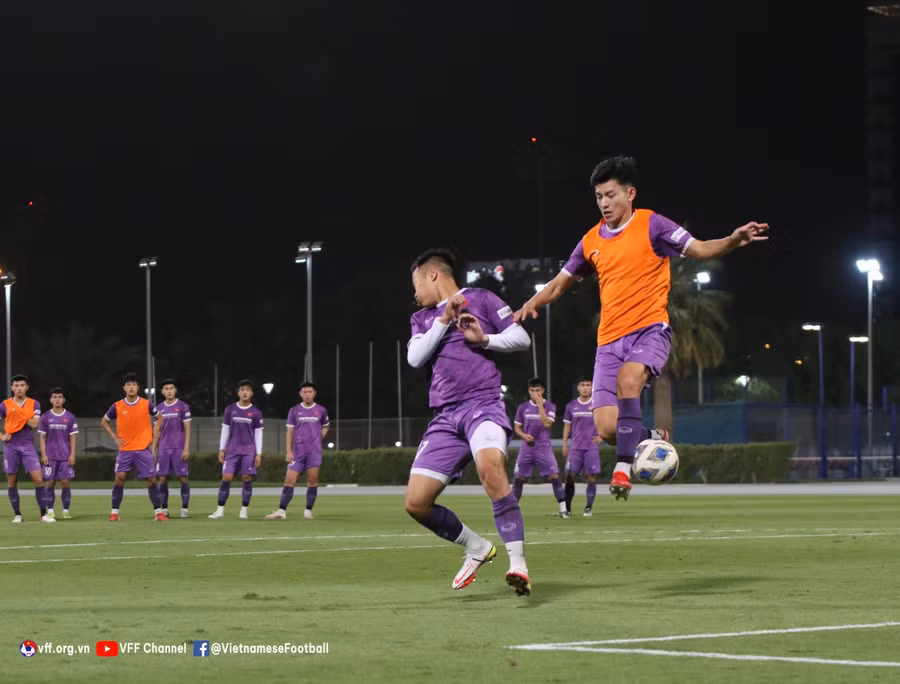 U23 Việt Nam rèn rũa những mảng miếng tấn công. Ảnh VFF.