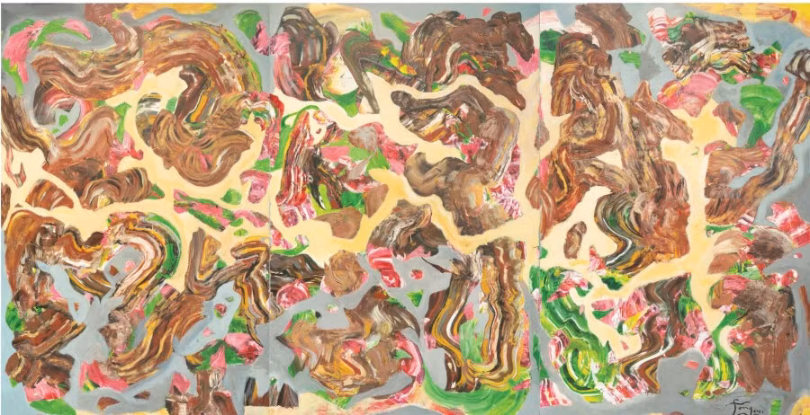 Tác phẩm trừu tượng của họa sĩ Đinh Phong.