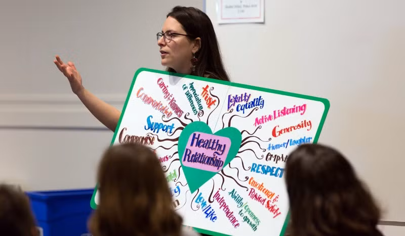 Giáo viên thảo luận về cách xây dựng mối quan hệ lành mạnh.