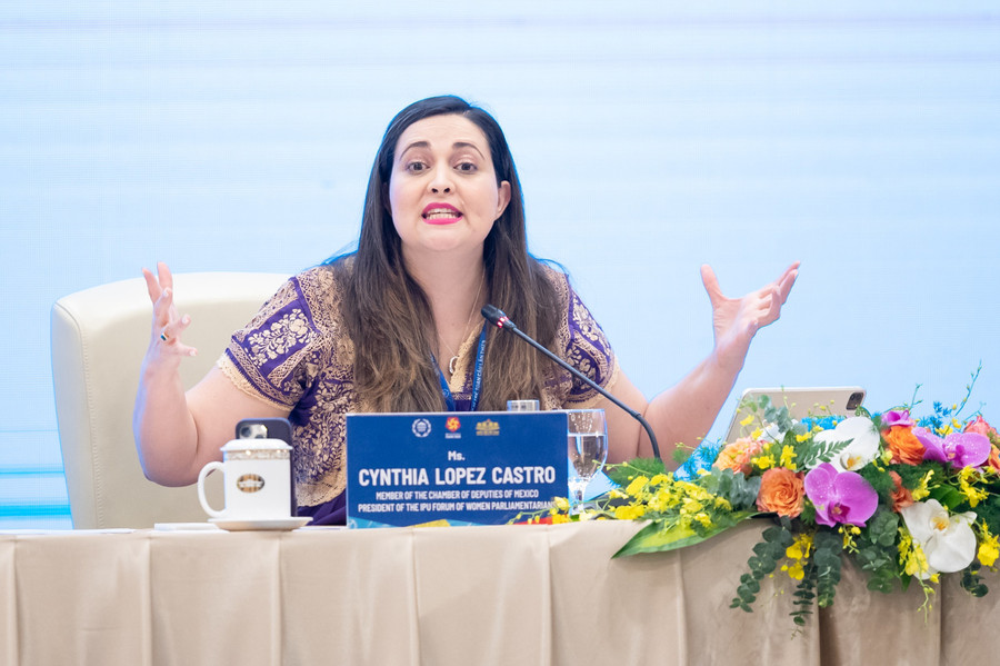 Bà Cynthia Lopez Castro, Nghị sĩ Mexico, Chủ tịch Diễn đàn Nữ nghị sĩ IPU.