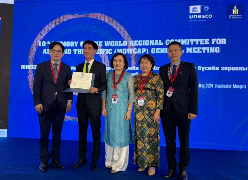 &apos;Những bản đúc trên chín đỉnh đồng ở Hoàng cung Huế&apos; được ghi danh với số phiếu 23/23 nước tham gia. (nguồn ảnh: Trung tâm Bảo tồn di tích cố đô Huế).