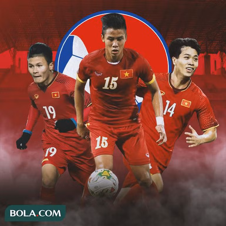 Công Phượng, Quang Hải và Ngọc Hải đều đá chính (Ảnh: Bola).