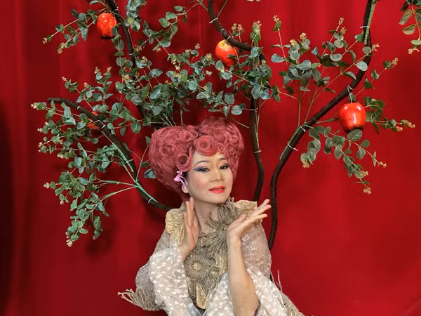 Nghệ sĩ Hoàng Trinh với vai Cây táo tiên mẹ. Ảnh: Idecaf.