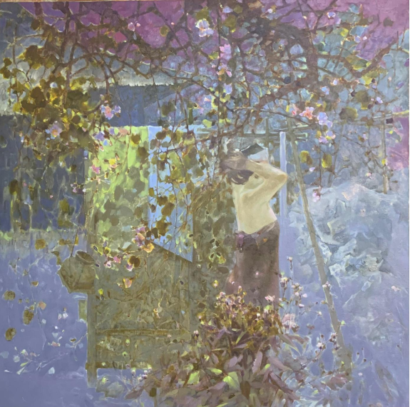 Tác phẩm &apos;Chạng vạng 3&apos;, sơn dầu của Nguyễn Giang Châu.