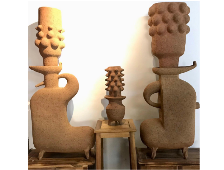 Tác phẩm &apos;Cơm mới&apos;, gốm của Bùi Văn Đạo.