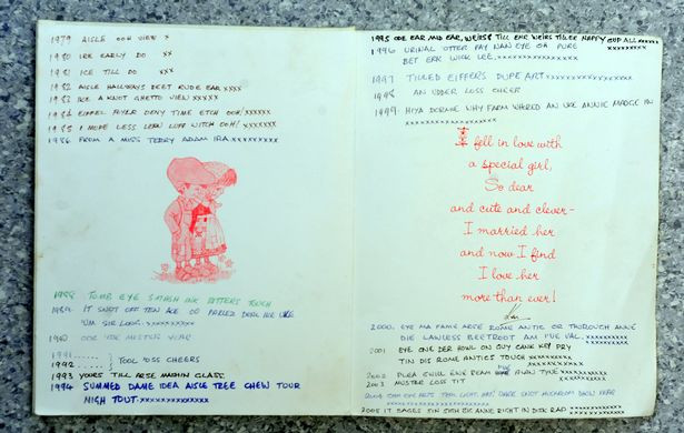 Những dòng chữ được ông Ken thêm vào trong suốt 40 năm qua. Những dòng chữ được ông Ken thêm vào trong suốt 40 năm qua.