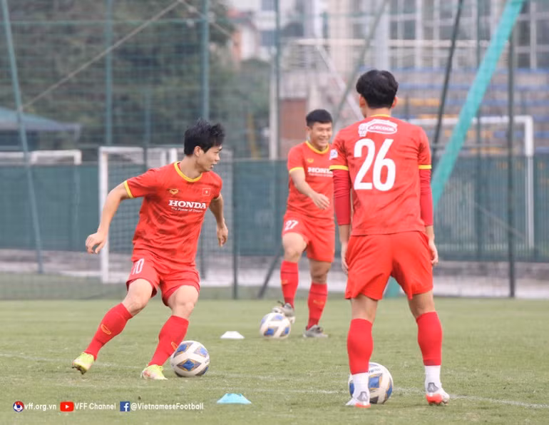 Công Phượng đang rất quyết tâm trong trận đấu tới gặp Australia và Trung Quốc. (Ảnh VFF).