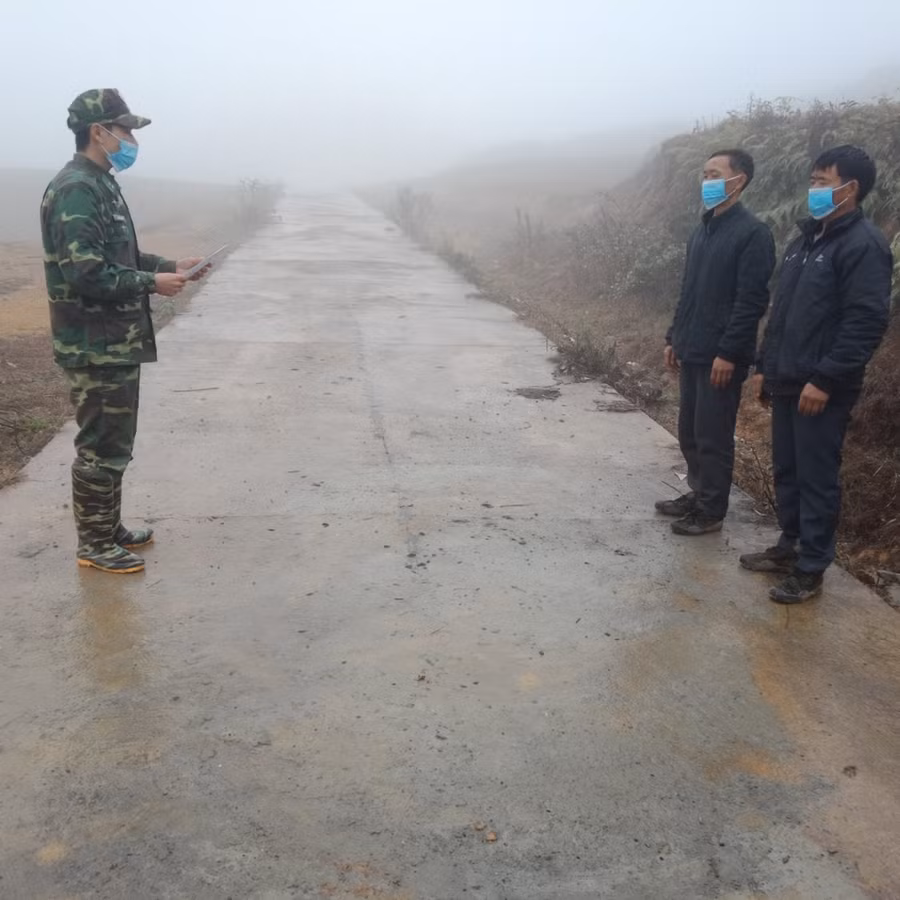 Công dân nhập cảnh trái phép bị Chốt liên ngành số 4 Đồn BP Xín Cái bắt giữ lức 10h ngày 7/1/2021.