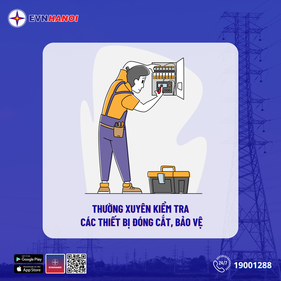 EVNHANOI khuyến cáo dùng điện an toàn, phòng cháy nổ