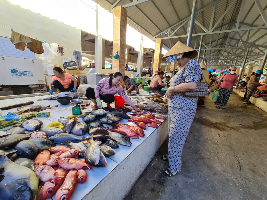 Du khách có thể mua những loại hải sản tươi ngon được bán với giá cả phải chăng. Du khách có thể mua những loại hải sản tươi ngon được bán với giá cả phải chăng.