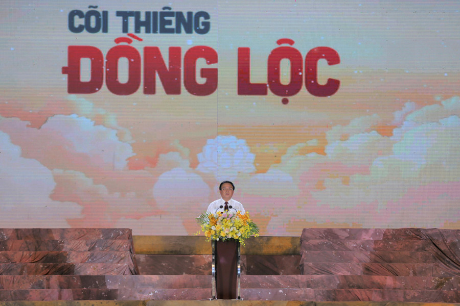 Ông Nguyễn Xuân Thắng - Giám đốc Học viện Chính trị Quốc gia Hồ Chí Minh phát biểu tại buổi lễ.