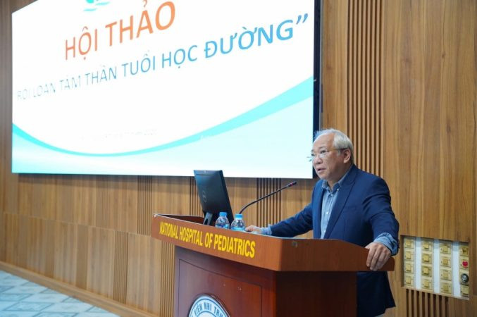 GS.TS Lê Thanh Hải – Giám đốc BV Nhi Trung ương chia sẻ tại buổi hội thảo.