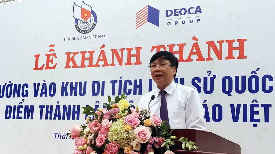 Ông Hồ Quang Lại phát biểu tại buổi lễ