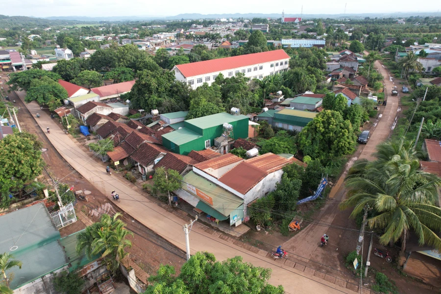 Toàn cảnh khu vực đất 21 hộ giáo viên nằm trong 'sổ đỏ' Trường Tiểu học Lê Hồng Phong. Ảnh: TT