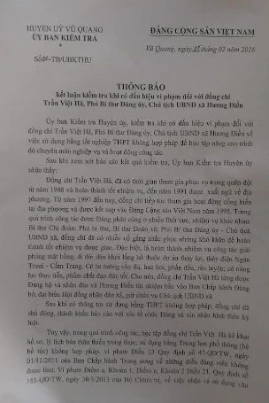 Sử dụng bằng cấp không hợp pháp, chủ tịch xã bị đề nghị cách chức