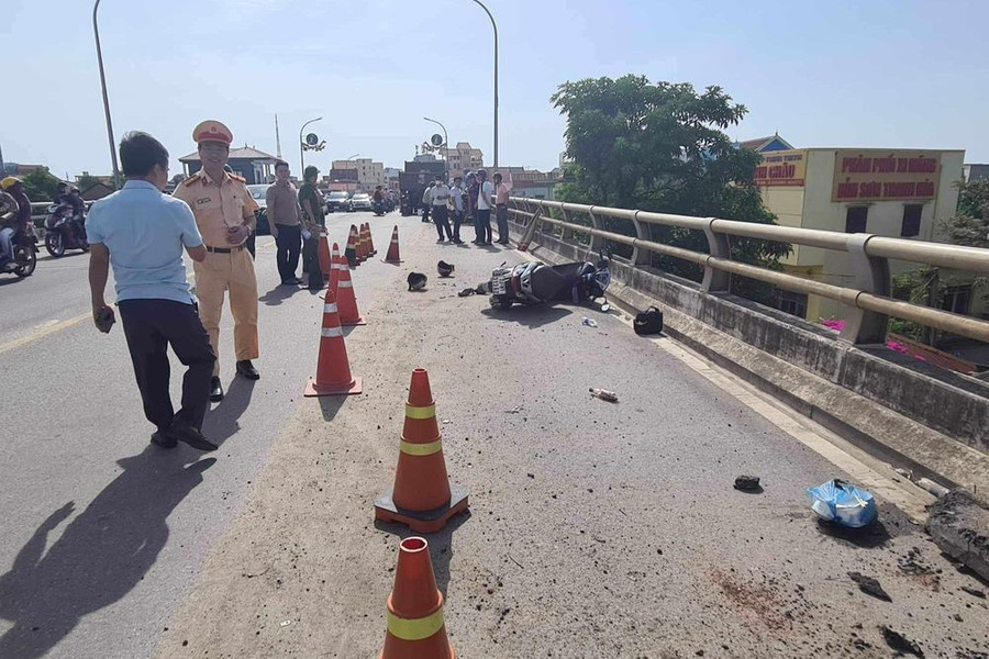 Hiện trường vụ tai nạn. (Ảnh: CTV)