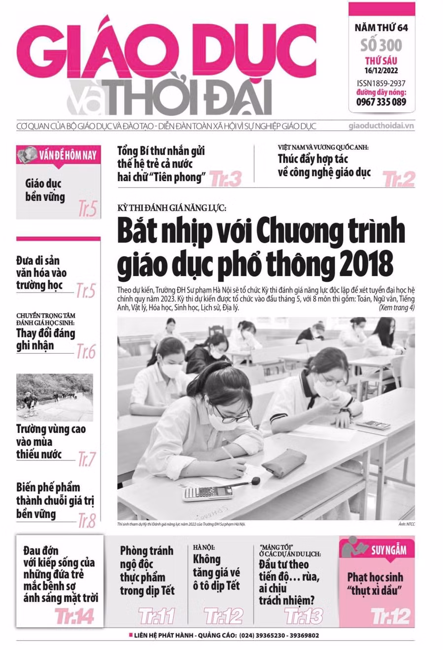 Tin tức báo in 16/12: Kỳ thi độc lập của Trường ĐH Sư phạm Hà Nội có gì mới?