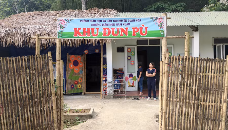 Khu lẻ Đun Pù - Trường Mầm non Nam Xuân còn rất khó khăn.