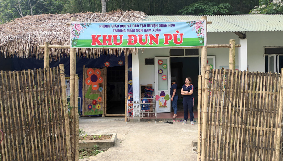 Khu lẻ Đun Pù - Trường Mầm non Nam Xuân còn rất khó khăn.
