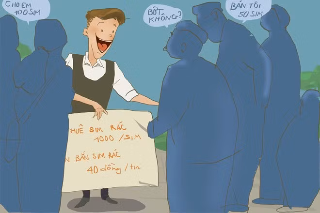 Hí họa: Bom tin nhắn rác làm khổ người dùng điện thoại