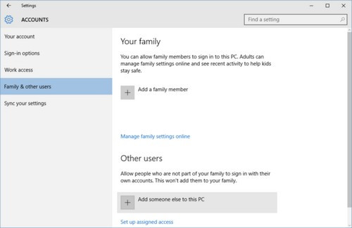 Tạo tài khoản cục bộ cho máy tính Windows 10