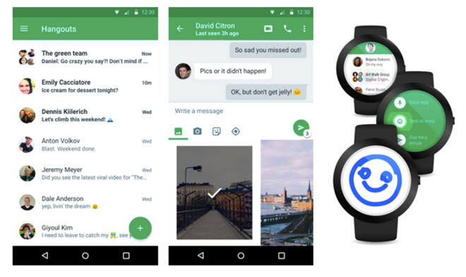 Hangouts thay đổi thiết kế trong phiên bản mới