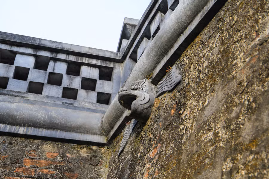 Hệ thống thoát nước được xây dựng độc đáo.