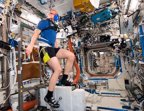 Các phi hành gia không ngừng luyện tập trong vũ trụ.