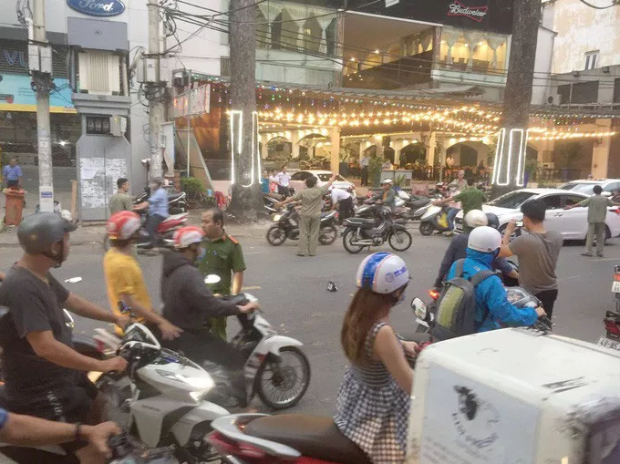 Hiện trường ông Sang bị chặt tay.