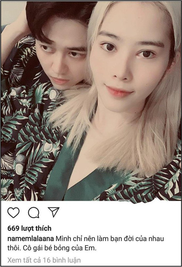 Trước đó không lâu, người đẹp đã đăng tải ảnh tình tứ bên VJ Quốc Bảo cùng lời nhắn nhủ đầy ngọt ngào. 