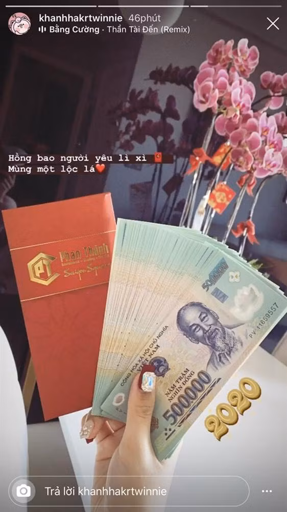 Mới mùng 1 Tết gái xinh đã khoe được người yêu lì xì cả sấp 500k dày cộp: Còn bạn, năm mới phát tài chưa?-2