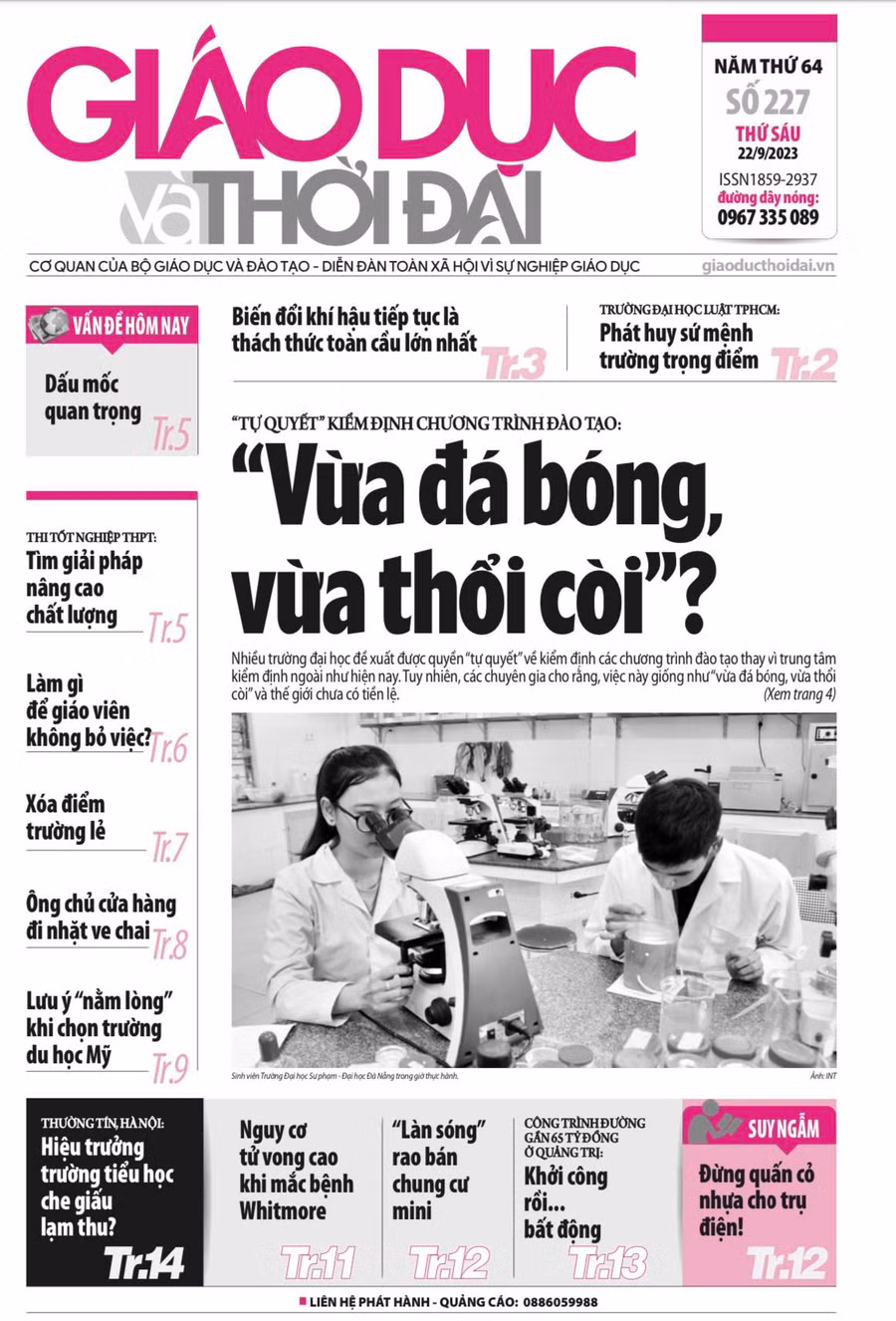 Tin tức báo in 22/9: Làm gì để giáo viên không bỏ việc?