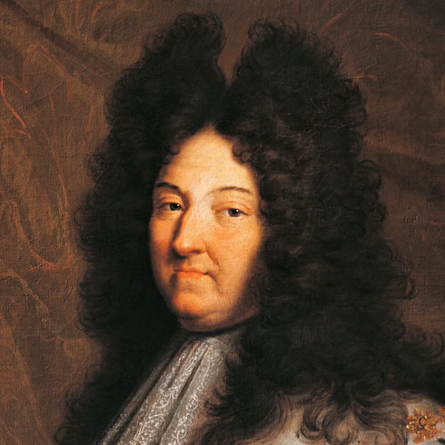 Hoàng đế Louis XIV luôn xuất hiện với mái tóc giả bồng cực cao. Ảnh: Wikipedia.org