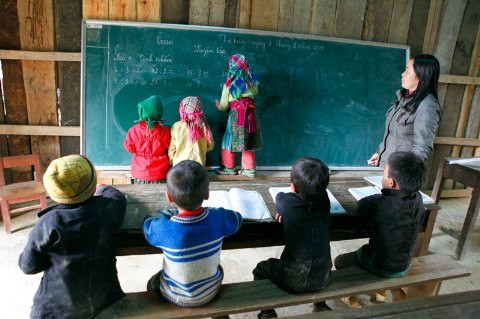 Lớp học vùng cao tỉnh Hà Giang.