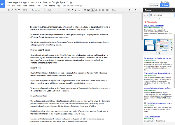 Research Tool giúp tạo những trích dẫn nhanh chóng trong tài liệu Google Docs. Research Tool giúp tạo những trích dẫn nhanh chóng trong tài liệu Google Docs.