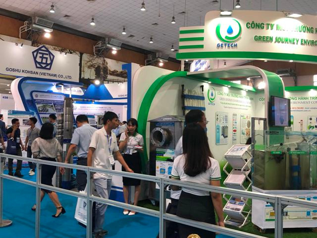 Gian trưng bày của Công ty Môi trường hành trình xanh Gian trưng bày của Công ty Môi trường hành trình xanh