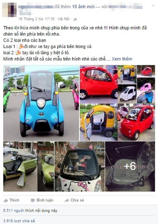 Ô tô điện kiểu dáng lạ giá 30 triệu đồng gây sốt, rao bán ầm ầm trên mạng - Ảnh 1. Ô tô điện kiểu dáng lạ giá 30 triệu đồng gây sốt, rao bán ầm ầm trên mạng - Ảnh 1.