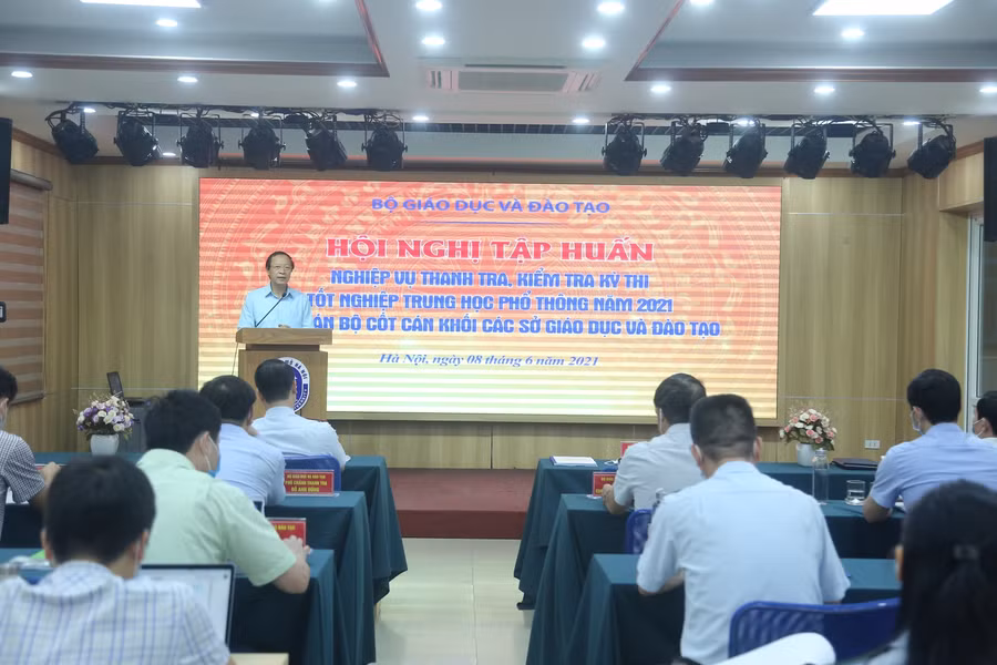 Hội nghị tập huấn nghiệp vụ thanh tra/kiểm tra kỳ thi tốt nghiệp THPT năm 2021 diễn ra từ 8-10/6