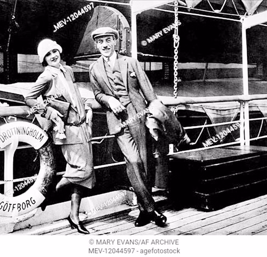 Đạo diễn Mauritz Stiller và Greta Garbo.