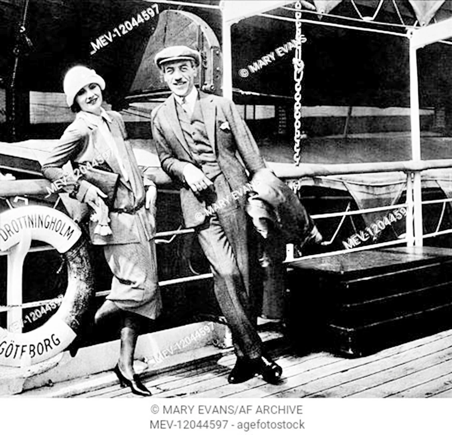 Đạo diễn Mauritz Stiller và Greta Garbo.