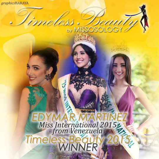 Hoa hậu Quốc tế 2015 vượt mặt Hoa hậu Hoàn vũ Pia ảnh 1 Edymar Martinez, đến từ Venezuela chiến thắng bình chọn